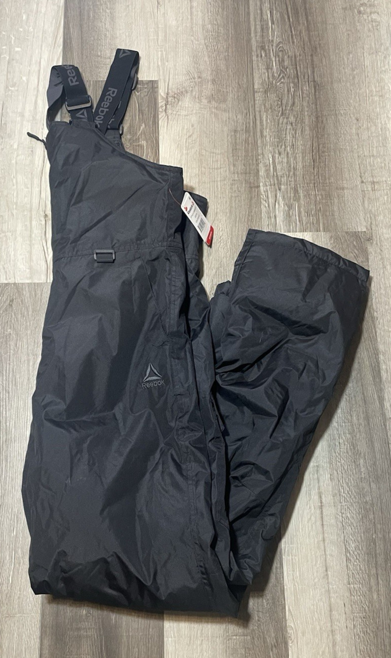 Reebok Outerwear Men’s Ski/Snowboarding Snow Bib Pants, Black Size Medium NEW